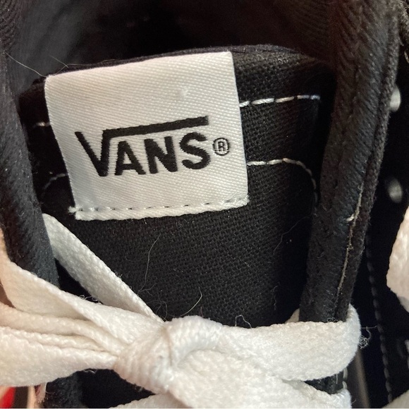 VANS SZ 11 & 10 Sk8-Hi Skate Parisian Night  High Top Black White Lace Up Shoes - Picture 3 of 11